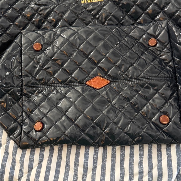 MZ Wallace Navy Laquer Tote - Picture 6 of 10